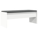 Panca per ingresso con cuscino Bianco 103 x 38 x 40 cm