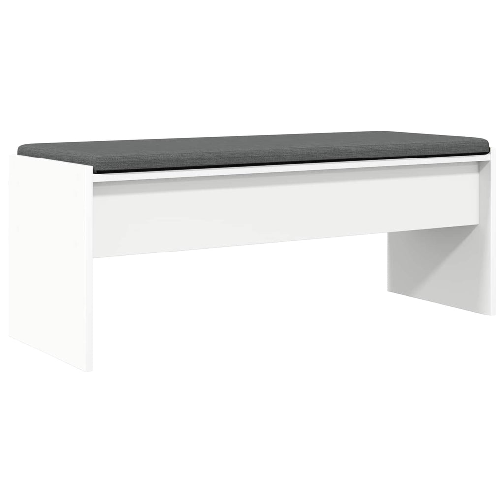 Panca per ingresso con cuscino Bianco 103 x 38 x 40 cm