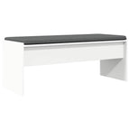 Panca per ingresso con cuscino Bianco 103 x 38 x 40 cm