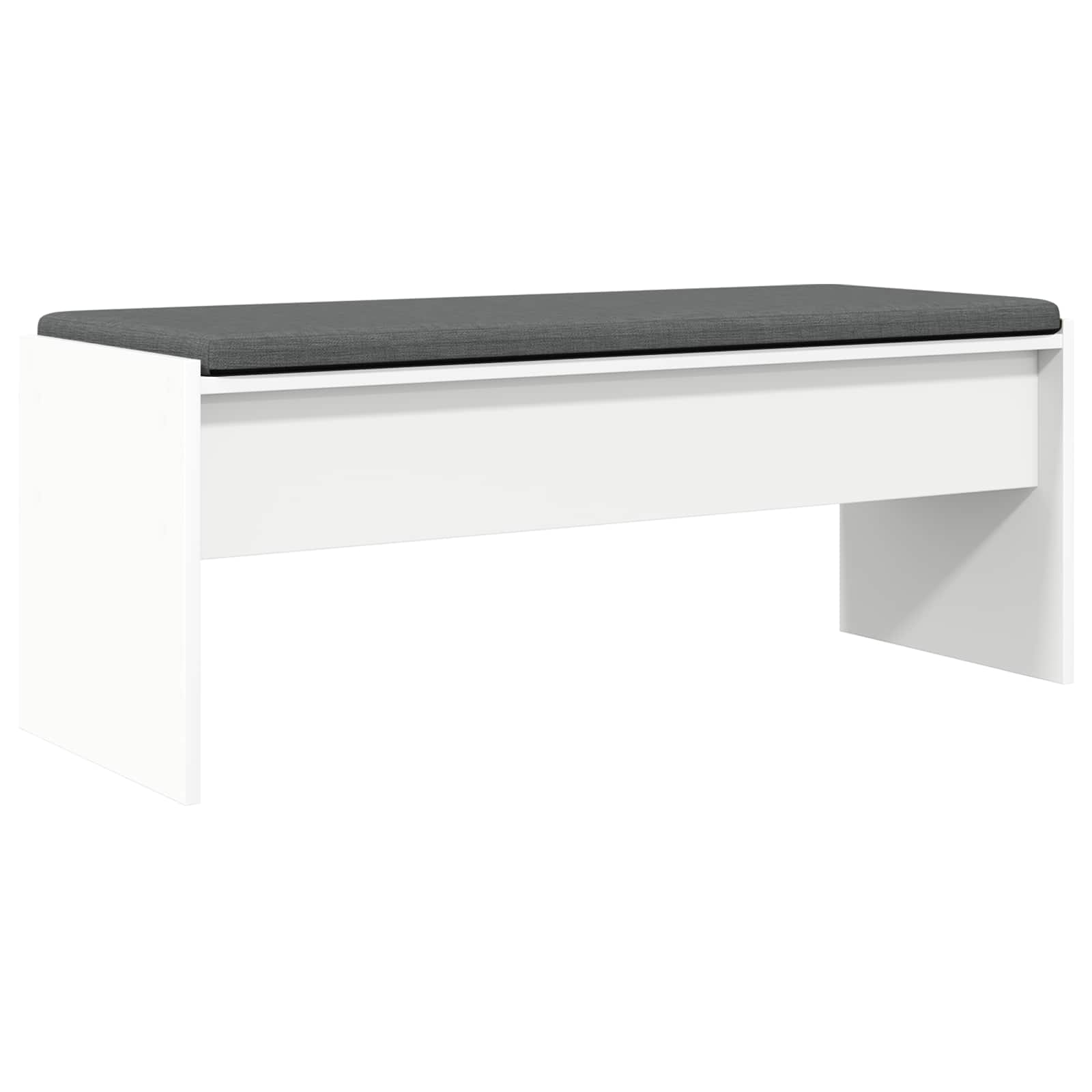 Panca per ingresso con cuscino Bianco 103 x 38 x 40 cm