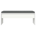 Panca per ingresso con cuscino Bianco 103 x 38 x 40 cm