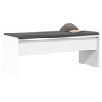 Panca per ingresso con cuscino Bianco 103 x 38 x 40 cm