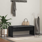 Panca per ingresso con cuscino Rovere Nero 103 x 38 x 40 cm