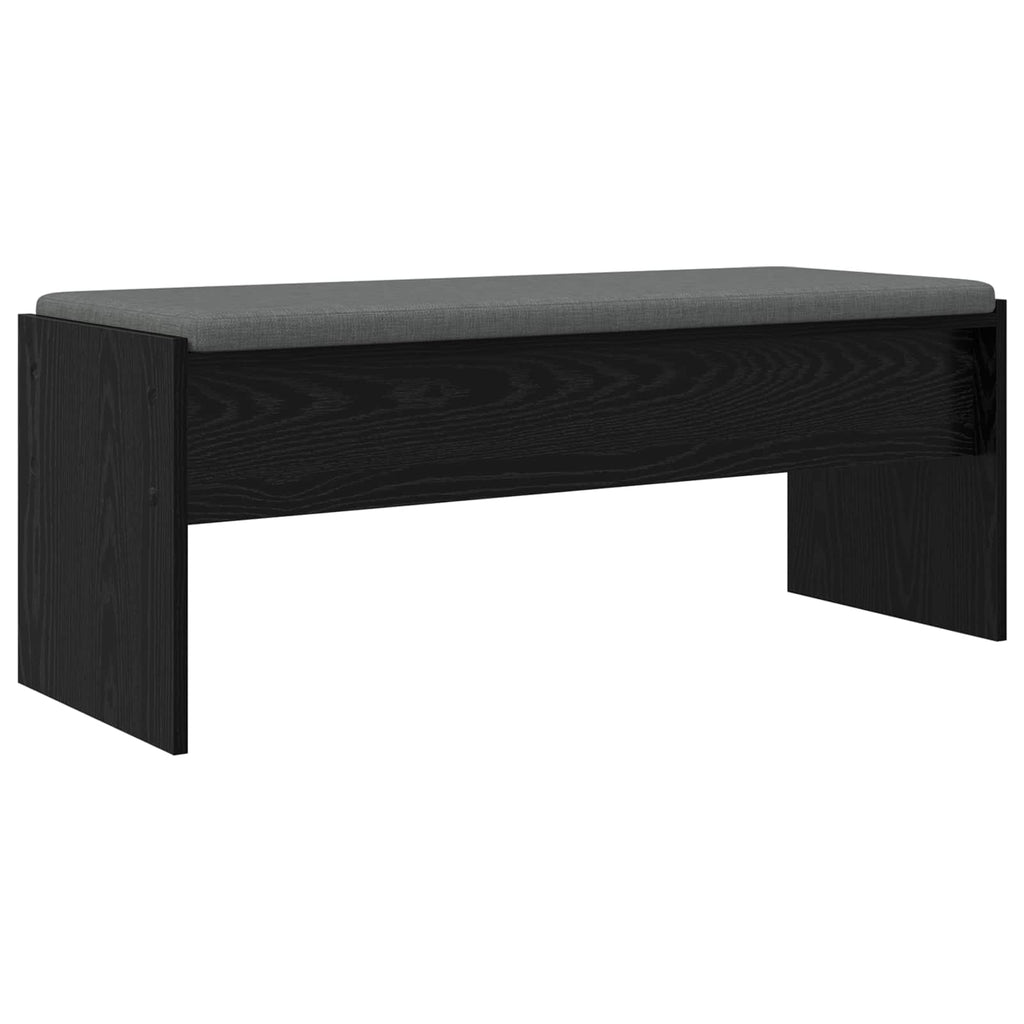 Panca per ingresso con cuscino Rovere Nero 103 x 38 x 40 cm