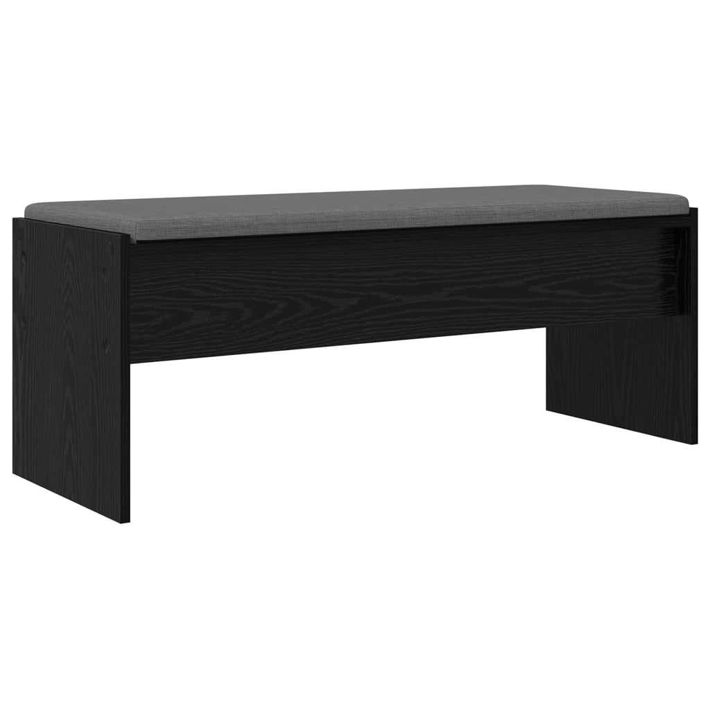 Panca per ingresso con cuscino Rovere Nero 103 x 38 x 40 cm