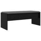 Panca per ingresso con cuscino Rovere Nero 103 x 38 x 40 cm