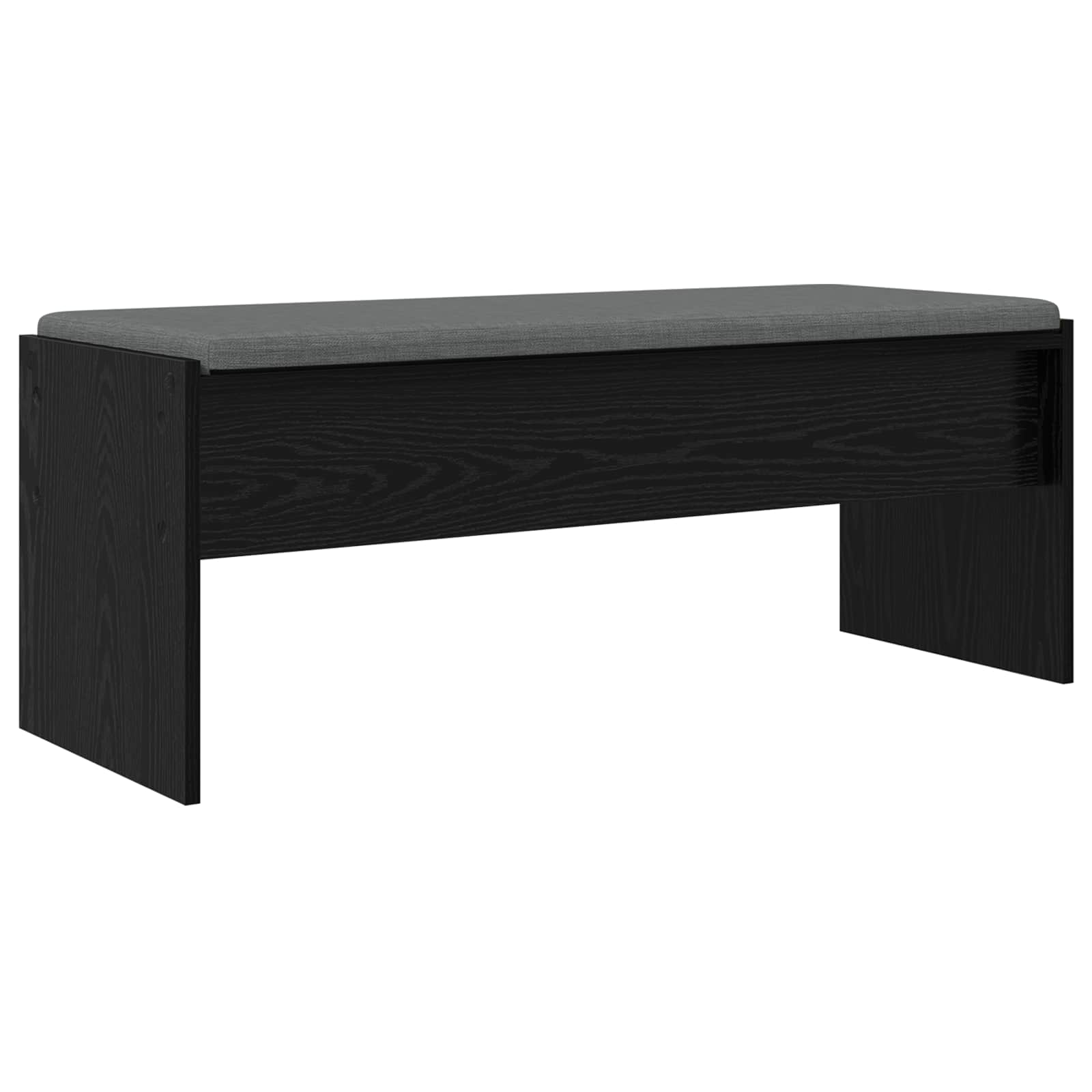Panca per ingresso con cuscino Rovere Nero 103 x 38 x 40 cm