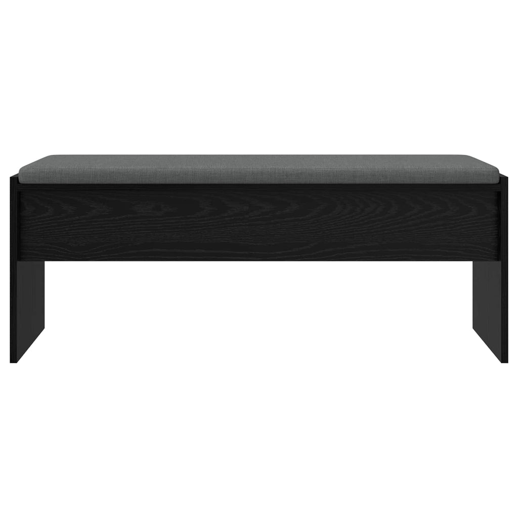 Panca per ingresso con cuscino Rovere Nero 103 x 38 x 40 cm