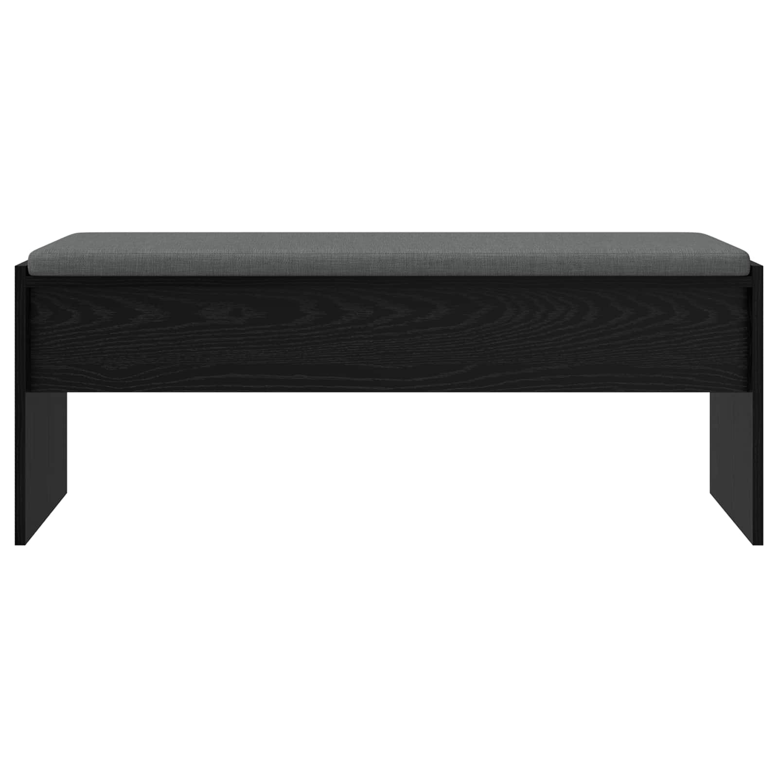 Panca per ingresso con cuscino Rovere Nero 103 x 38 x 40 cm