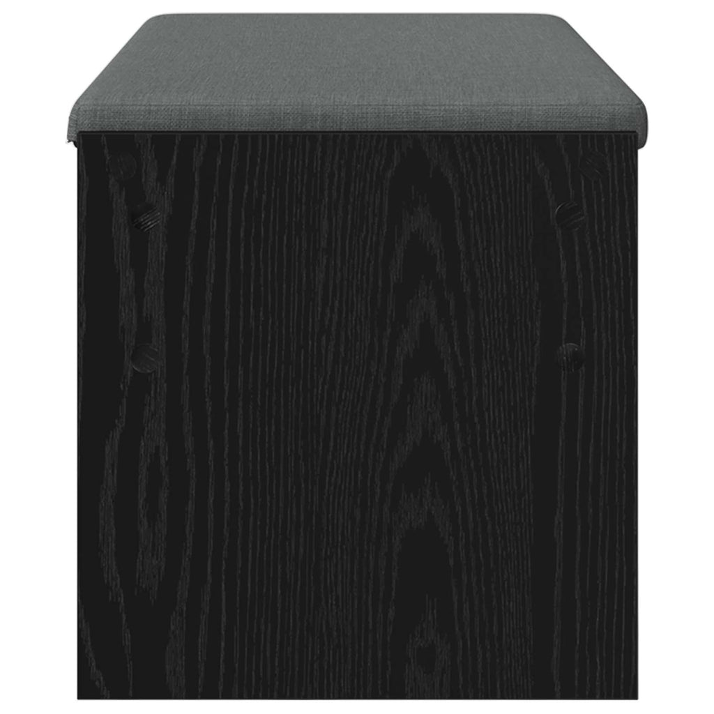 Panca per ingresso con cuscino Rovere Nero 103 x 38 x 40 cm