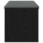 Panca per ingresso con cuscino Rovere Nero 103 x 38 x 40 cm