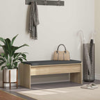 Panca per ingresso con cuscino Rovere Sonoma 103 x 38 x 40 cm
