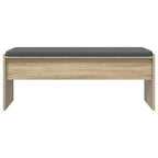 Panca per ingresso con cuscino Rovere Sonoma 103 x 38 x 40 cm