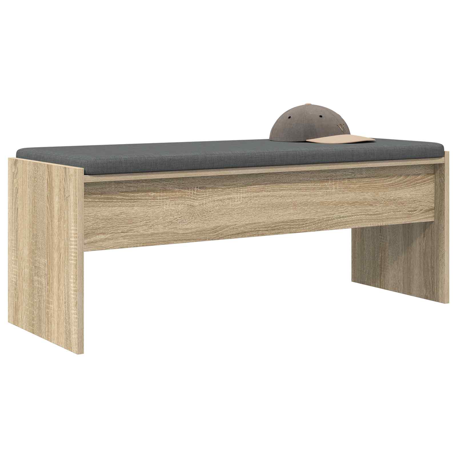 Panca per ingresso con cuscino Rovere Sonoma 103 x 38 x 40 cm