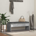 Panca per ingresso con cuscino Grigio cemento 103 x 38 x 40 cm