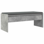 Panca per ingresso con cuscino Grigio cemento 103 x 38 x 40 cm