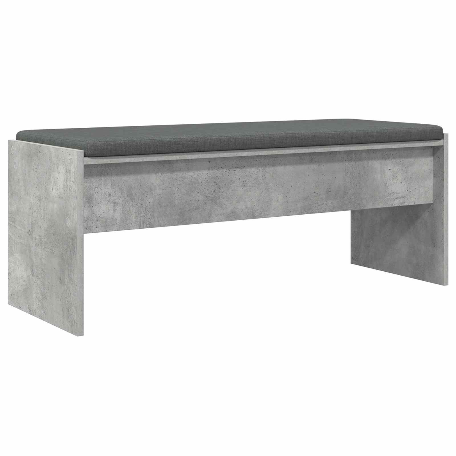 Panca per ingresso con cuscino Grigio cemento 103 x 38 x 40 cm
