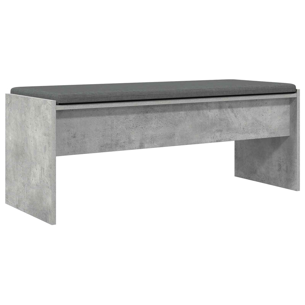Panca per ingresso con cuscino Grigio cemento 103 x 38 x 40 cm