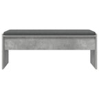 Panca per ingresso con cuscino Grigio cemento 103 x 38 x 40 cm