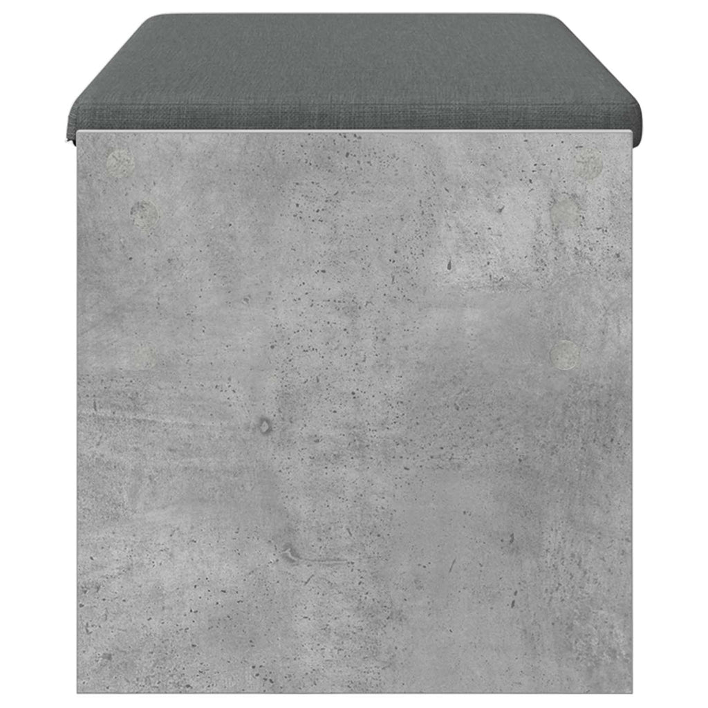Panca per ingresso con cuscino Grigio cemento 103 x 38 x 40 cm