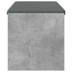 Panca per ingresso con cuscino Grigio cemento 103 x 38 x 40 cm