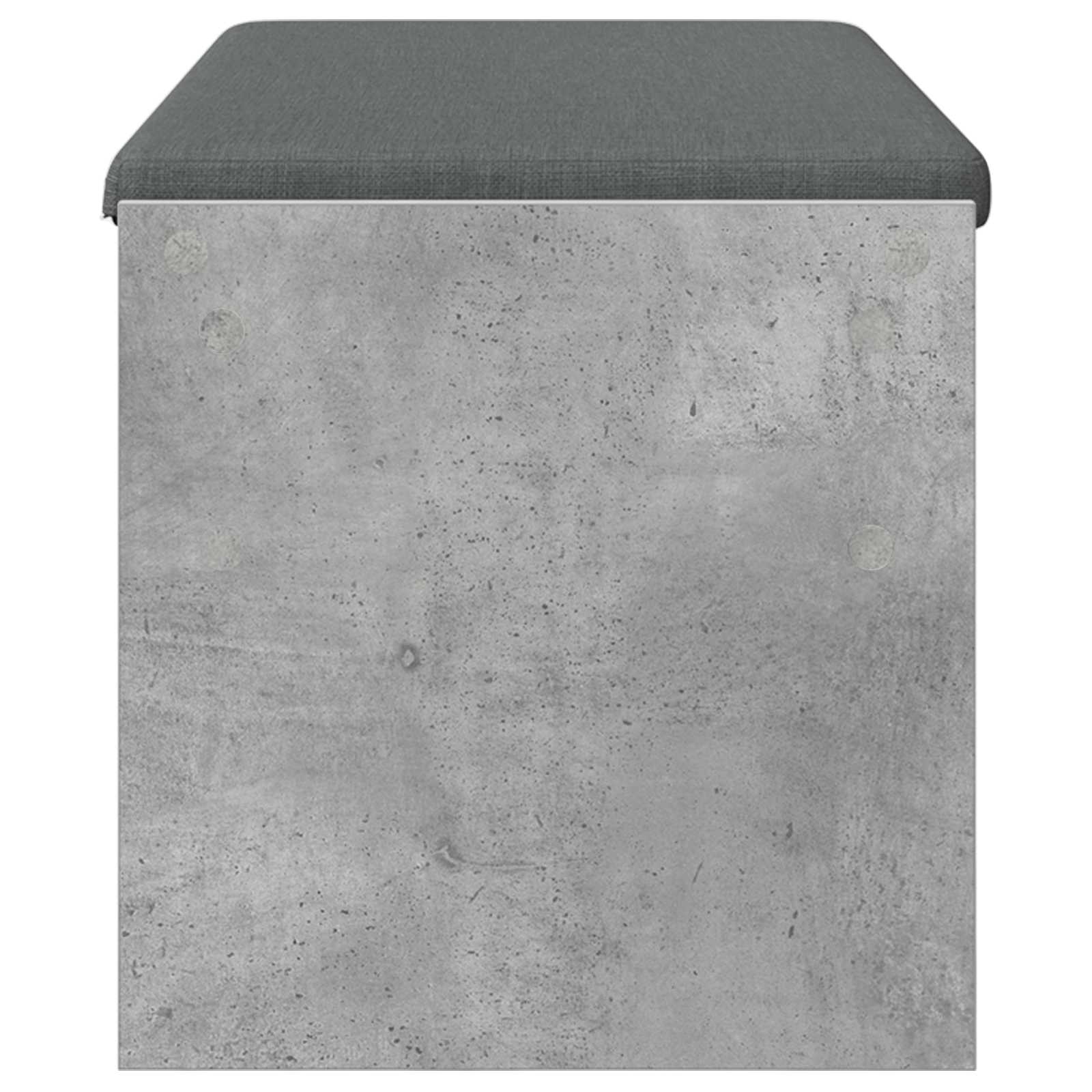 Panca per ingresso con cuscino Grigio cemento 103 x 38 x 40 cm