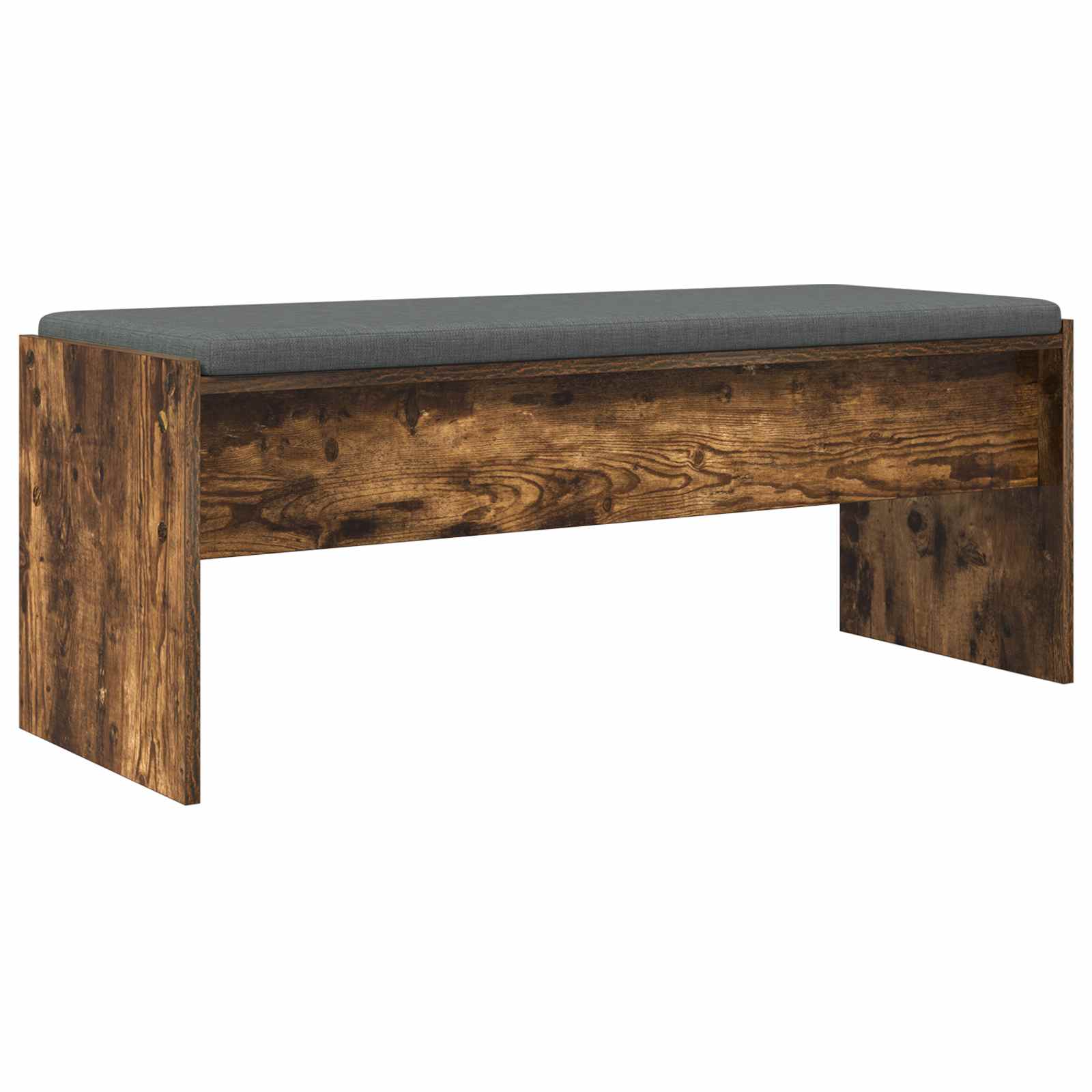 Panca per ingresso con cuscino Rovere fumé 103 x 38 x 40 cm
