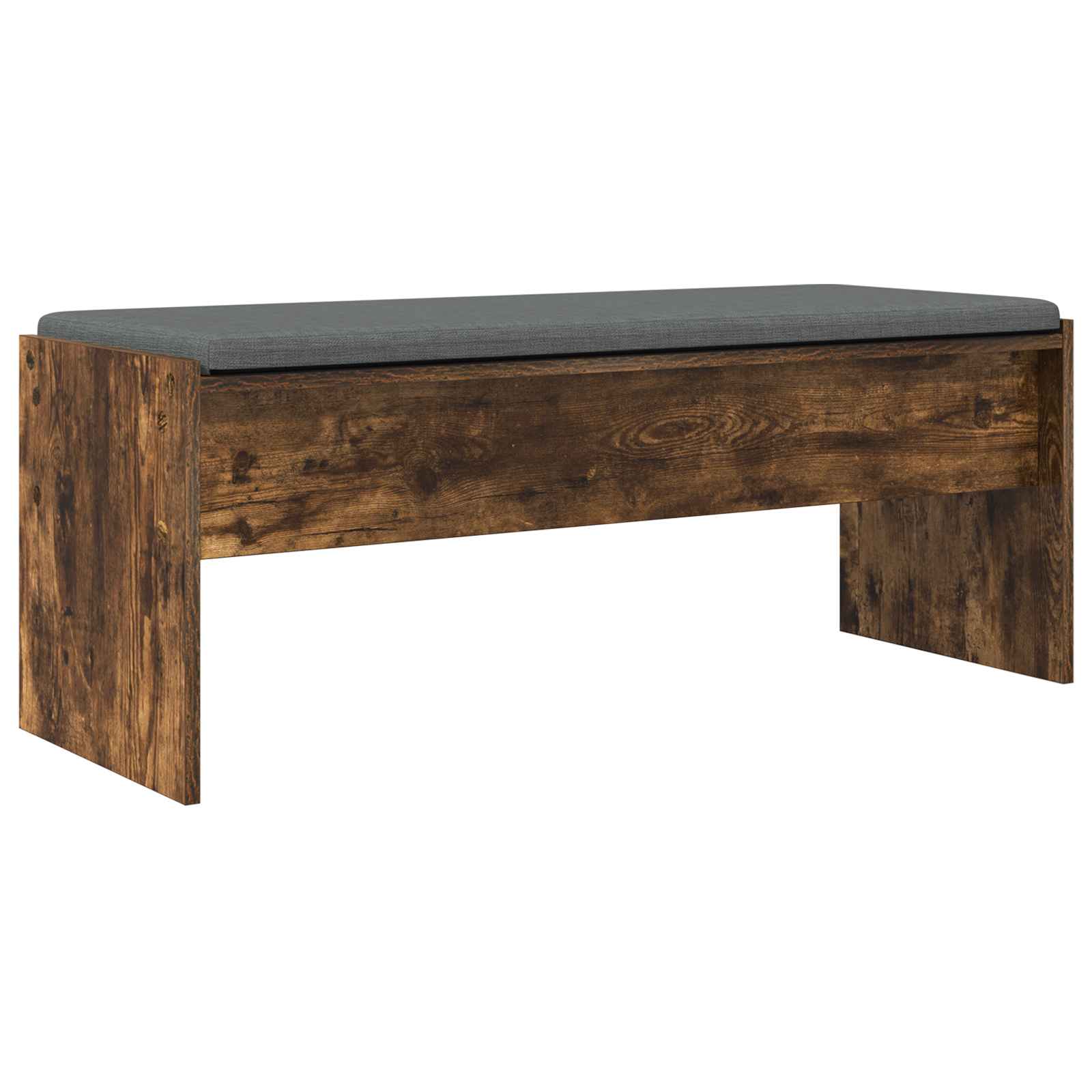Panca per ingresso con cuscino Rovere fumé 103 x 38 x 40 cm