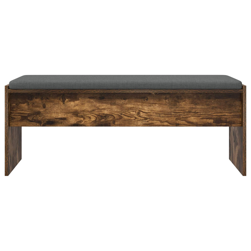 Panca per ingresso con cuscino Rovere fumé 103 x 38 x 40 cm