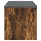 Panca per ingresso con cuscino Rovere fumé 103 x 38 x 40 cm