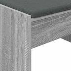 Panca per ingresso con cuscino Grigio Sonoma 103 x 38 x 40 cm