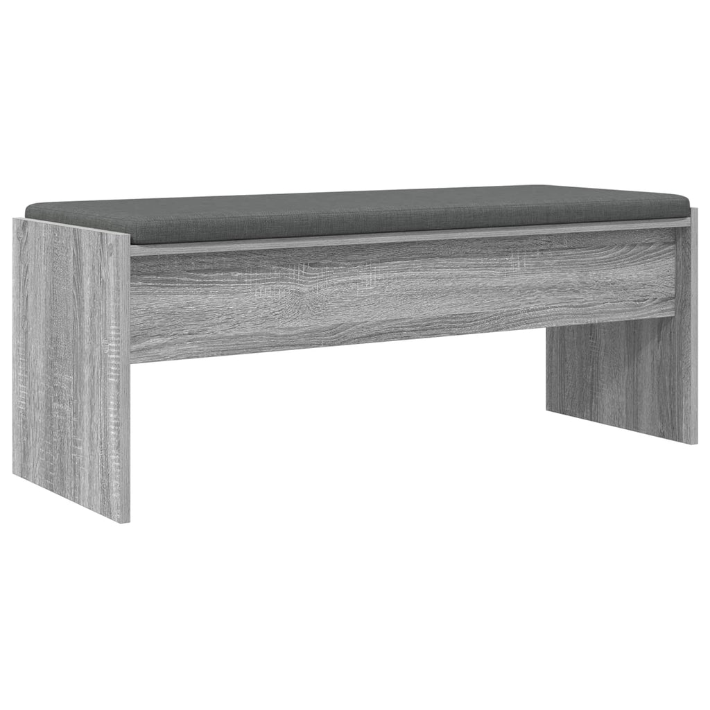 Panca per ingresso con cuscino Grigio Sonoma 103 x 38 x 40 cm