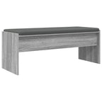Panca per ingresso con cuscino Grigio Sonoma 103 x 38 x 40 cm
