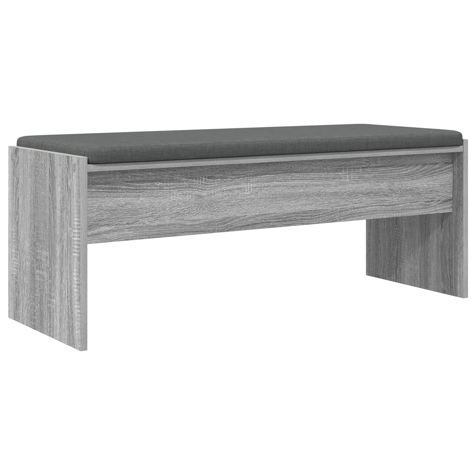 Panca per ingresso con cuscino Grigio Sonoma 103 x 38 x 40 cm
