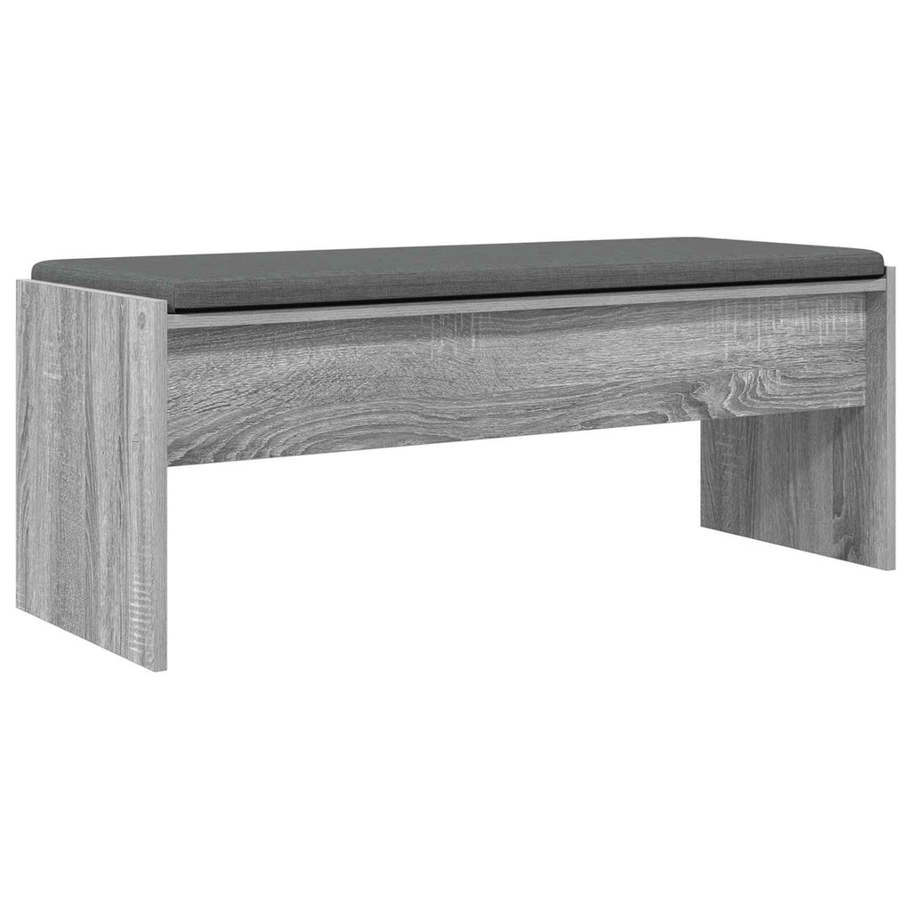 Panca per ingresso con cuscino Grigio Sonoma 103 x 38 x 40 cm