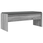 Panca per ingresso con cuscino Grigio Sonoma 103 x 38 x 40 cm
