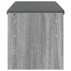 Panca per ingresso con cuscino Grigio Sonoma 103 x 38 x 40 cm