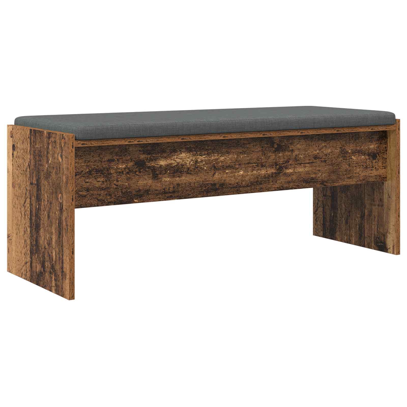Panca per ingresso con cuscino Legno vecchio 103 x 38 x 40 cm