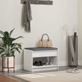 Panca per ingresso con cuscino Bianco 63 x 38 x 45 cm