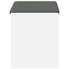 Panca per ingresso con cuscino Bianco 63 x 38 x 45 cm