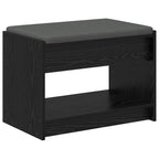 Panca per ingresso con cuscino Rovere Nero 63 x 38 x 45 cm