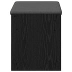 Panca per ingresso con cuscino Rovere Nero 63 x 38 x 45 cm