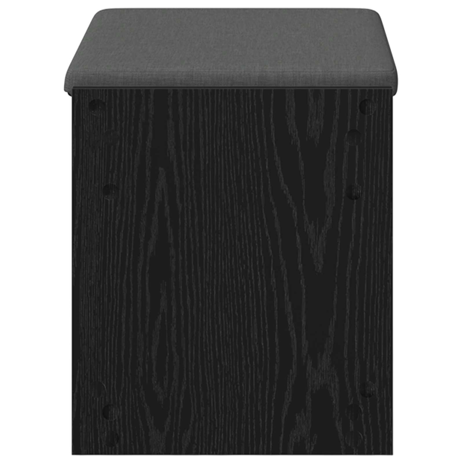 Panca per ingresso con cuscino Rovere Nero 63 x 38 x 45 cm