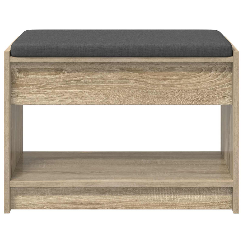 Panca per ingresso con cuscino Rovere Sonoma 63 x 38 x 45 cm
