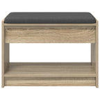 Panca per ingresso con cuscino Rovere Sonoma 63 x 38 x 45 cm