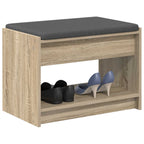 Panca per ingresso con cuscino Rovere Sonoma 63 x 38 x 45 cm
