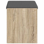 Panca per ingresso con cuscino Rovere Sonoma 63 x 38 x 45 cm