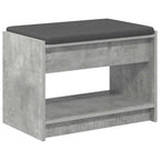 Panca per ingresso con cuscino Grigio Cemento 63 x 38 x 45 cm