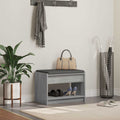 Panca per ingresso con cuscino Sonoma grigia 63 x 38 x 45 cm