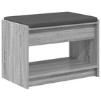 Panca per ingresso con cuscino Sonoma grigia 63 x 38 x 45 cm